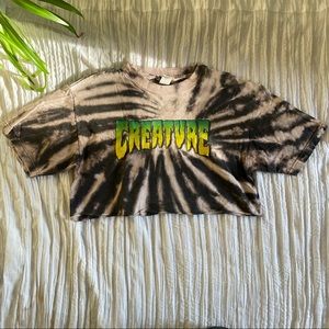 SOLD | Vintage Tie Dye Cropped T-Shirt | Creature of the Black Lagoon